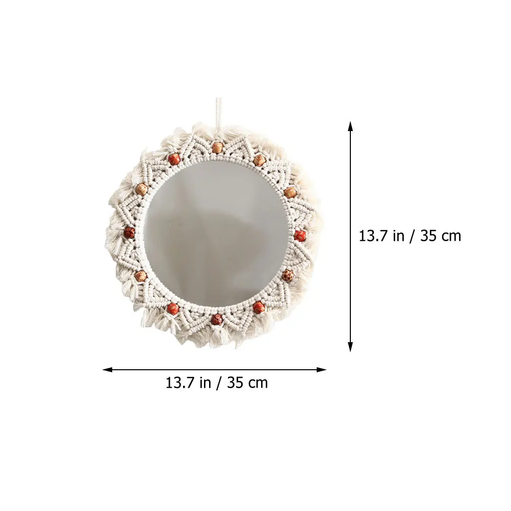 قطعة واحدة من مرآة معلقة بتصميم نسيج، مرآة زخرفية أنيقة مثبتة على الحائط للاستخدام المنزلي والمكتب وغرفة النوم، هدية مثالية #2