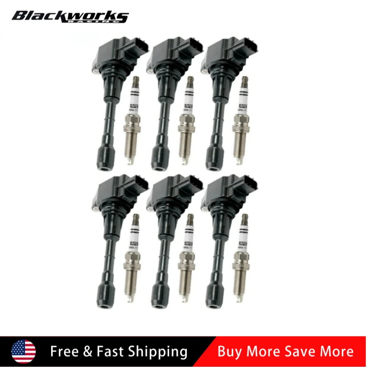

C1670 GN10224 C-750 5C1727 CUF2118 50150 22448JA10A 6 Ignition Coil & 6 Spark Plugs for Nissan Altima Maxima 09-19 3.5 V6 UF550