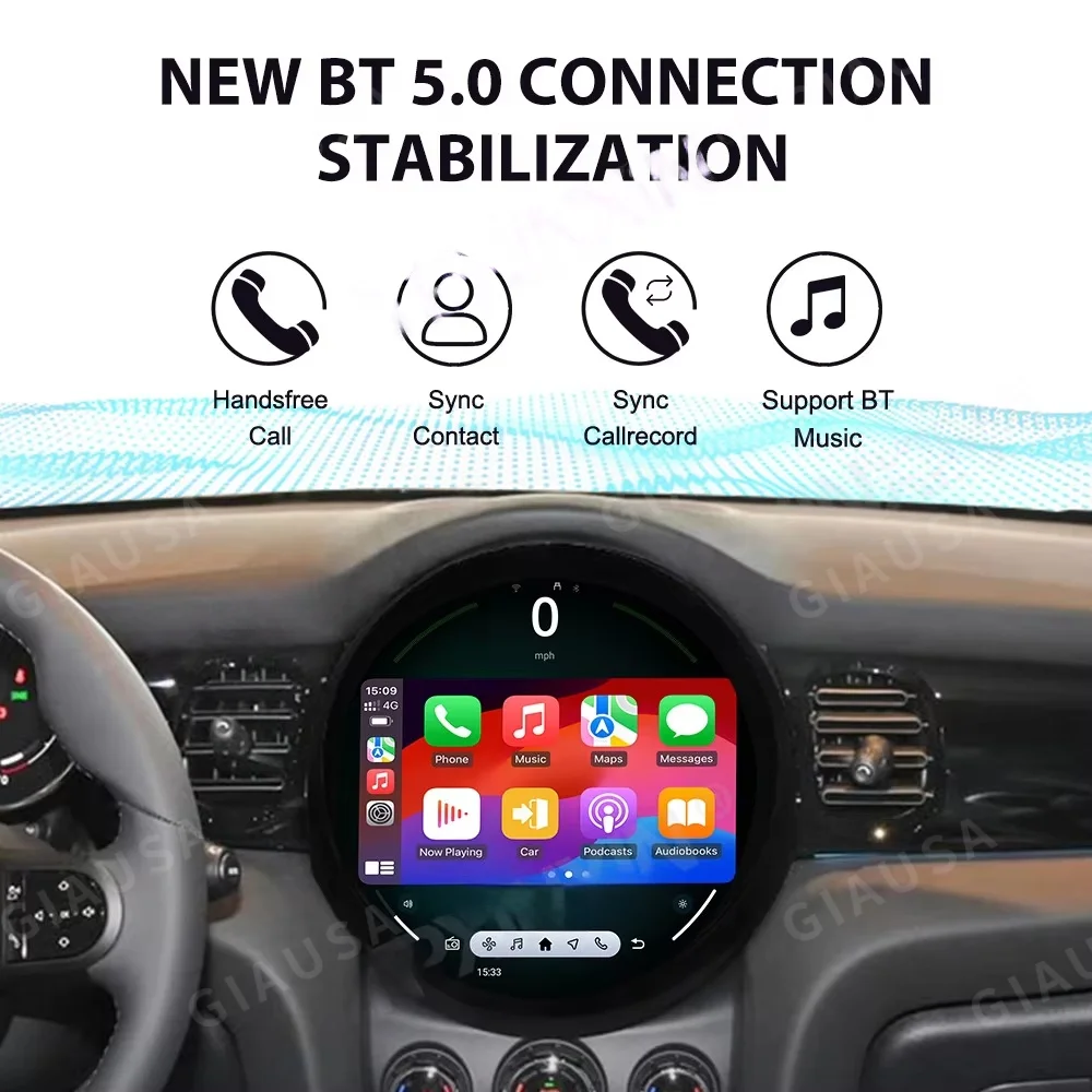 

11,7-дюймовый HD-экран CarPlay Android Auto для BMW mini 2016-2018 Автомобильный радиоприемник Мультимедийный плеер GPS-навигация Головное устройство Стерео