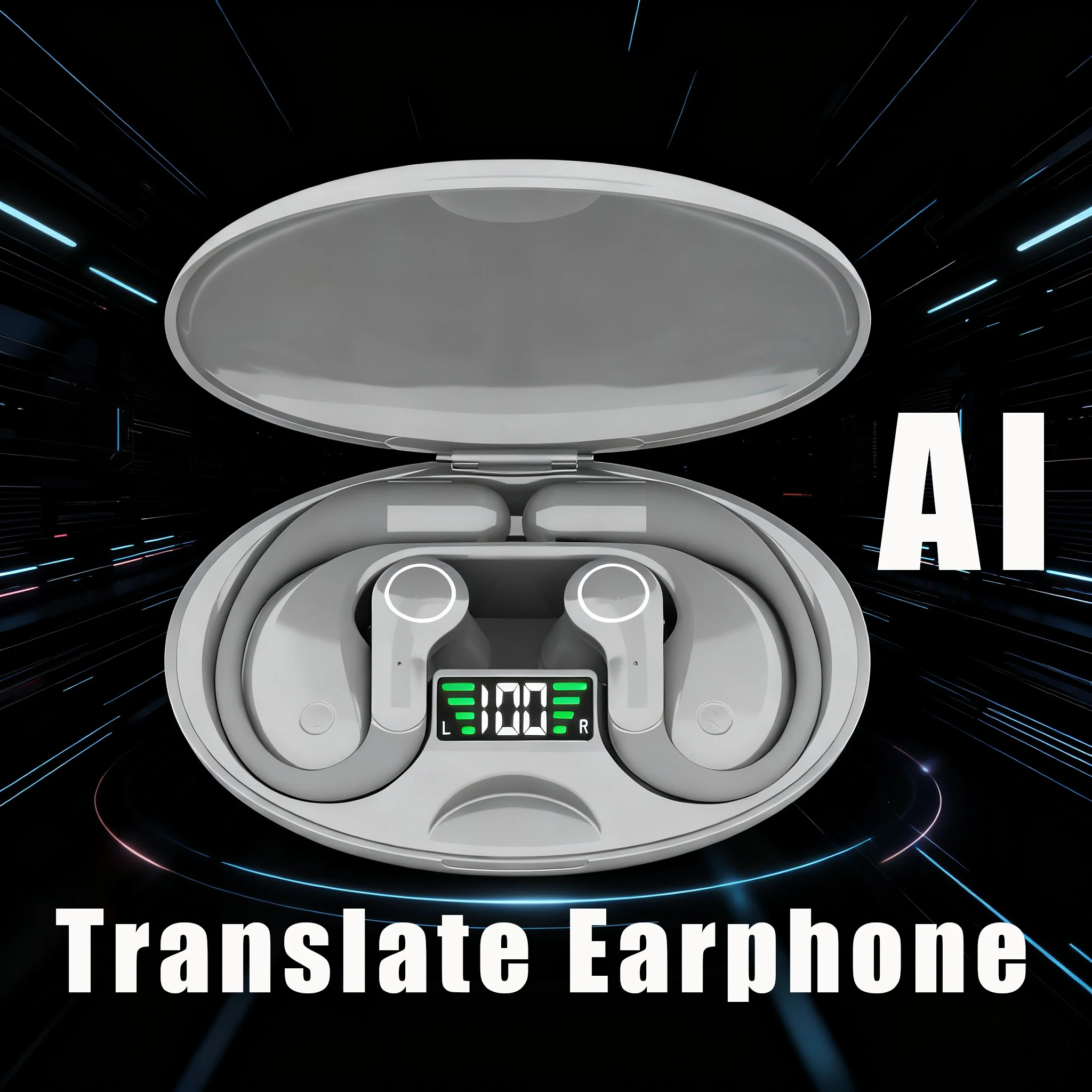 سماعات أذن لغة Ai مُترجم 150 لغة في الوقت الحقيقي جهاز مترجم صوتي، يدعم الموسيقى والهاتف والوظائف العادية #1