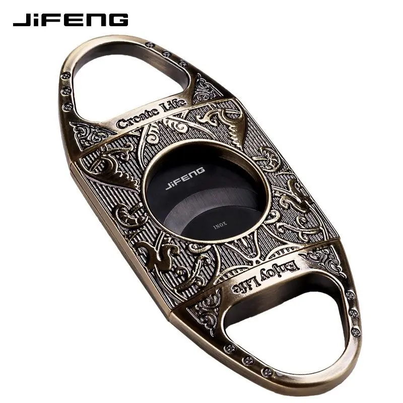 Cigar Scissors Krupp Stainless Steel Grip Embossed Sharp Gift Box Cigar Scissors cigar cutter gadgets for men