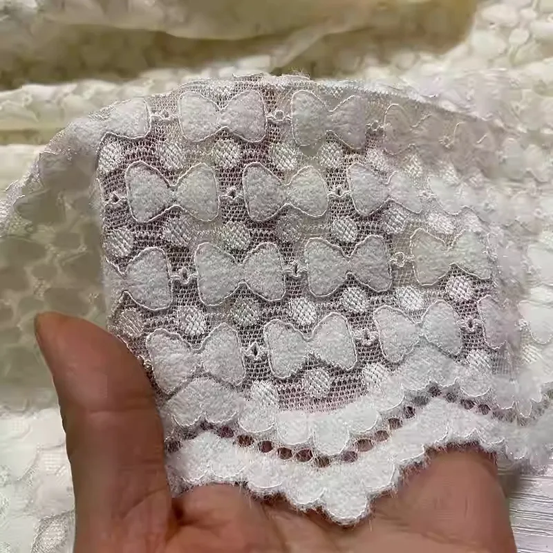 Multi Colored Elastic Hollow Delicate Lace Decal Skin Friendly Fabric Clothing Wedding Dress Handmade Decorative Material