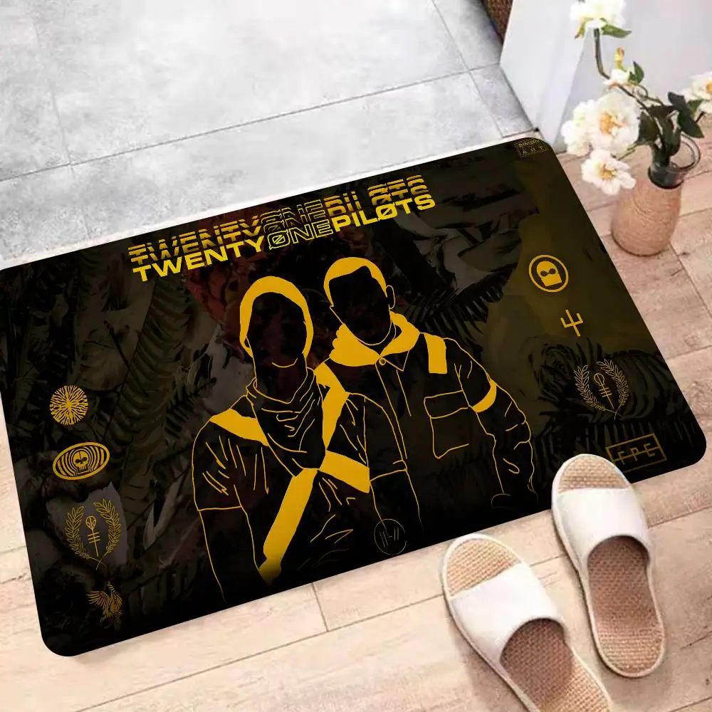 Popular Band T-Twenty One P-Pilots Door Mat Nordic Style Bedroom Living Room Doormat Home Balcony Anti-Slip Alfombra