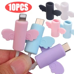 Kawaii Cute USB Charging Cable Winder Protector Data Cord Anti Break Protective Cover Soft Silicone Charger Wire Protection