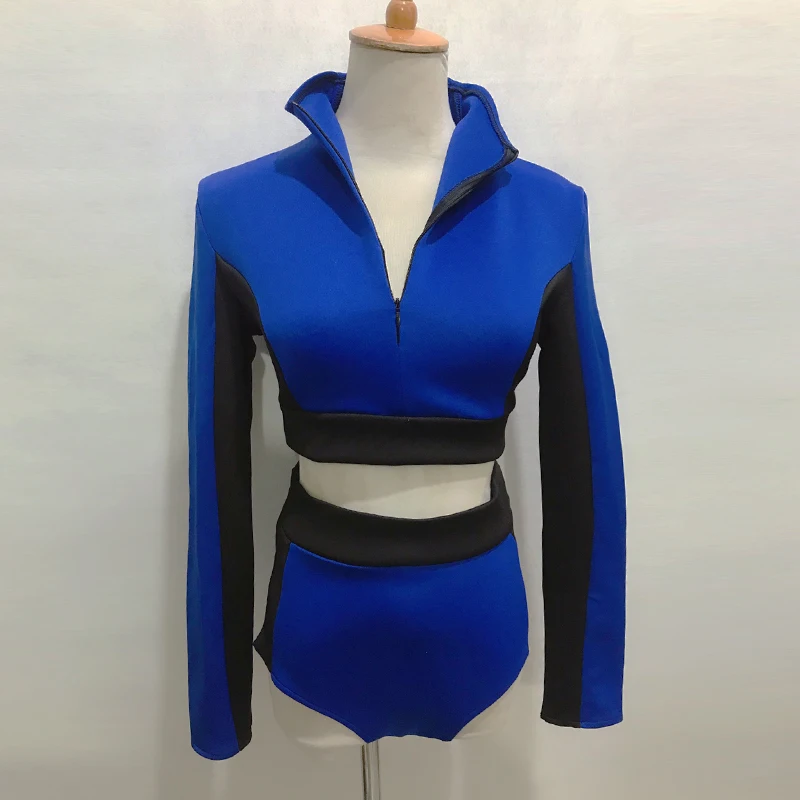 

Nightclub Bar Jazz Dance Costume Ds Dj Clubwear Women Pole Dance Clothes High Waist Shorts Gogo Show Performance Wear VDB7263