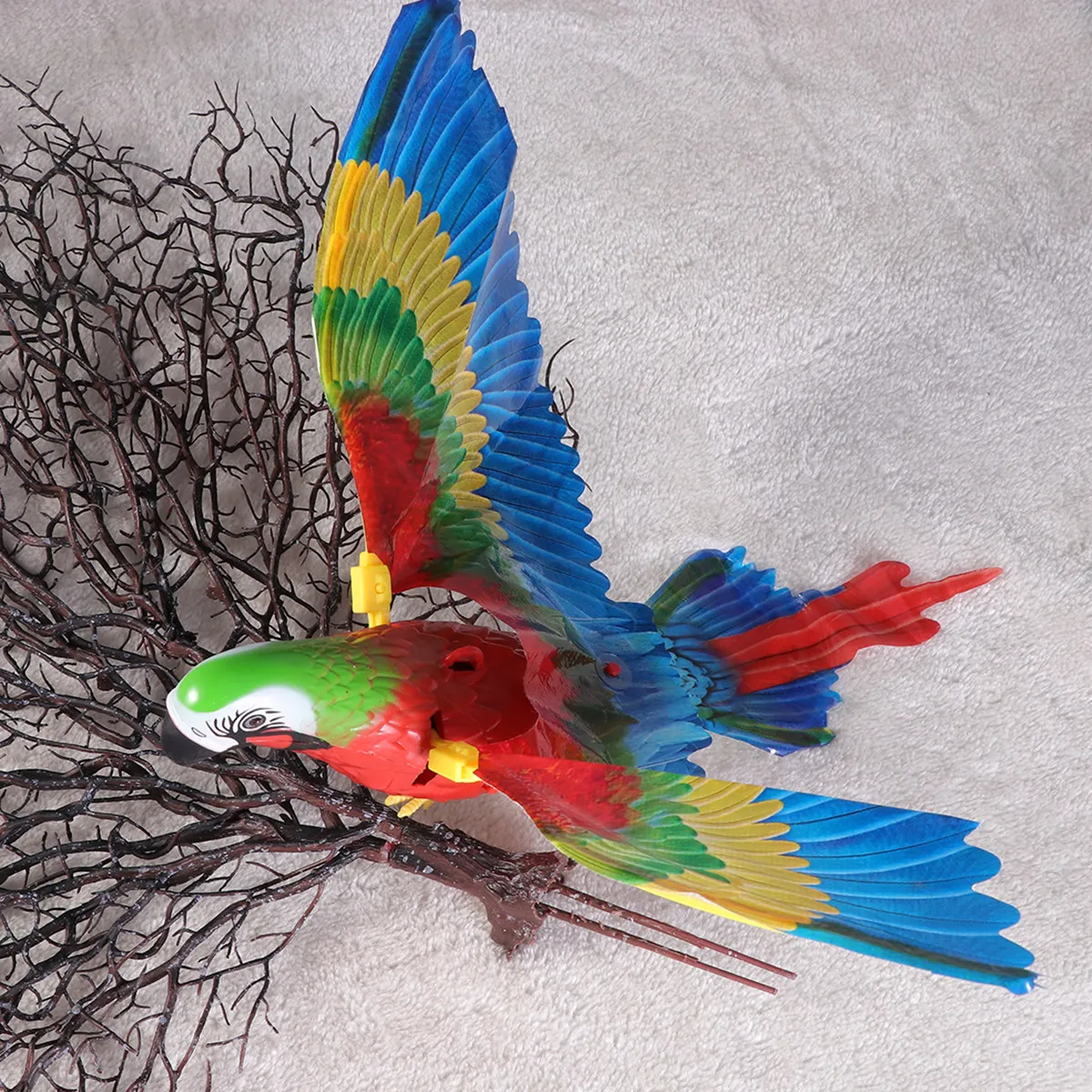 

Электронный музыкальный попугай с подсветкой, летающий, на подвесе, светящиеся глаза, безопасный АБС-пластик, подарок