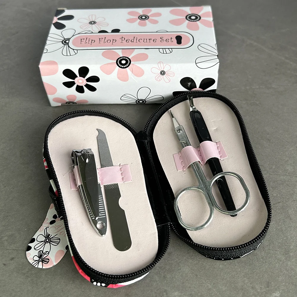 1 set kit per la cura delle unghie strumenti per manicure professionali set di rifinitura in acciaio inossidabile custodia portatile in PU per donne uomini da viaggio