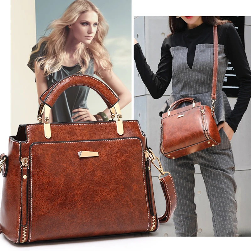 2024 New Women\'s Shoulder Bag Retro Style PU Leather Crossbody Bags Europe America Fashion Luxury Women Handbags MN-088