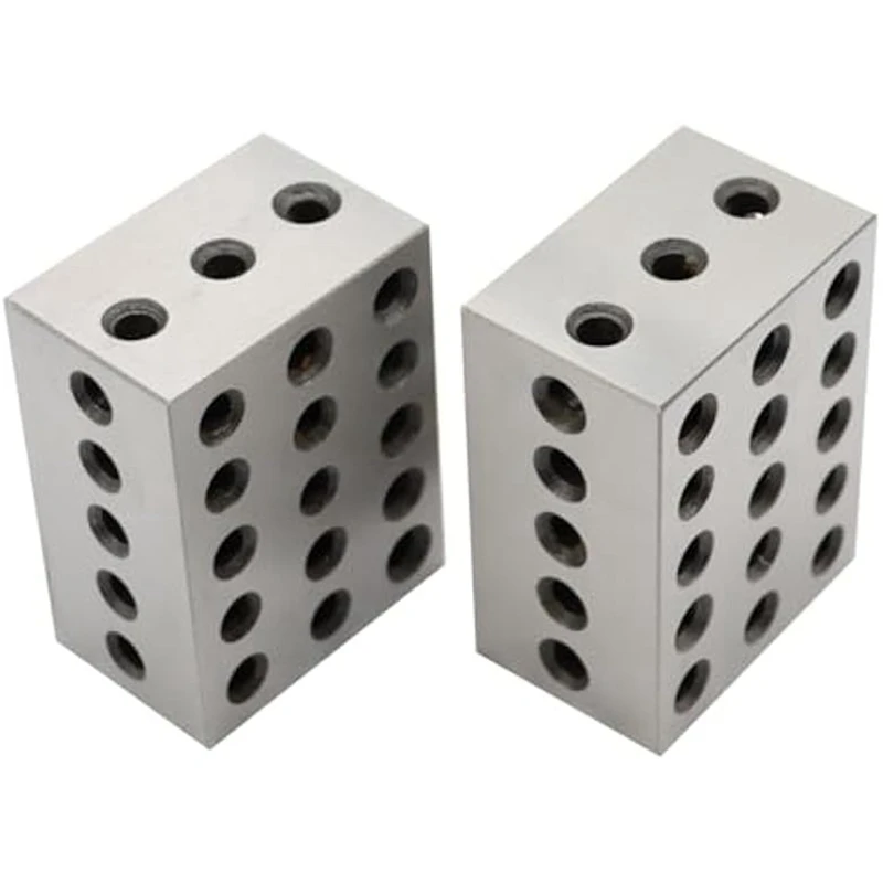 2-3-4In Blocks Matched Pair 23 Holes 0.0003 Precision Ground Machinist Set Up Blocks HRC 55-62 (2-3-4 Blocks 0.0003In)