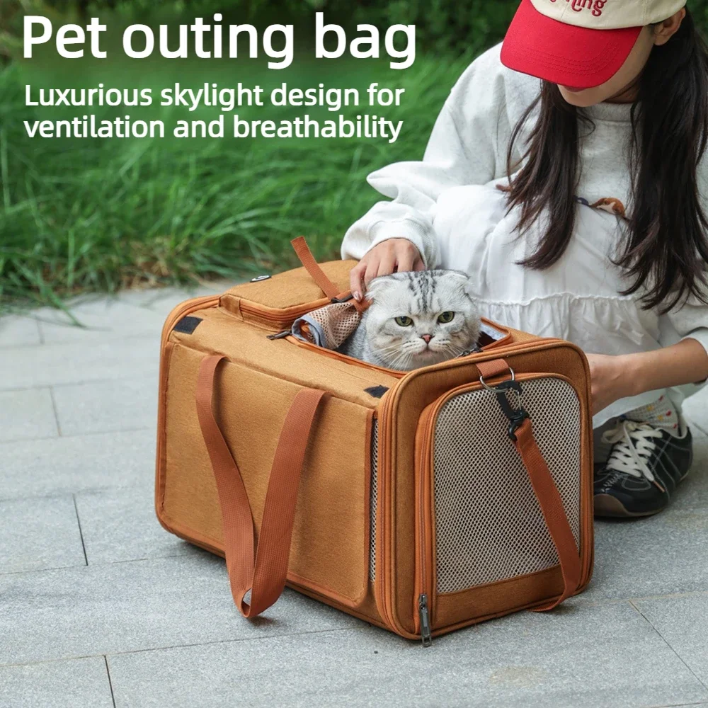 New Pet Carrier Backpack Foldable Breathable Large Capacity for Cats Dogs Travel Outdoor