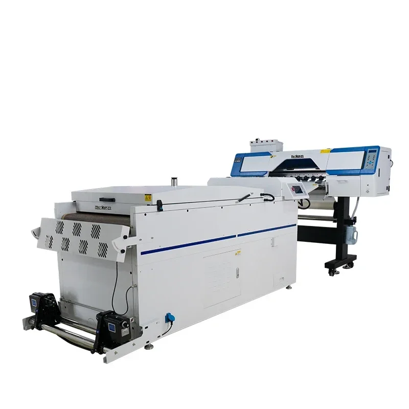 large format 60cm 4 heads dtf printer with length automatic powder shaker machine for tshirt canvas bag shoes