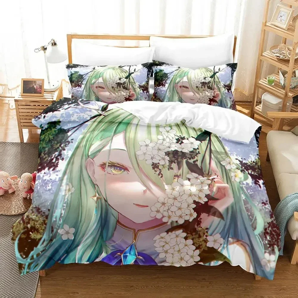 Anime Ceres Fauna Ch. hololive-EN Bedding Set Duvet Cover Bed Set Quilt Cover Pillowcase Comforter king Queen Size Boys Adult