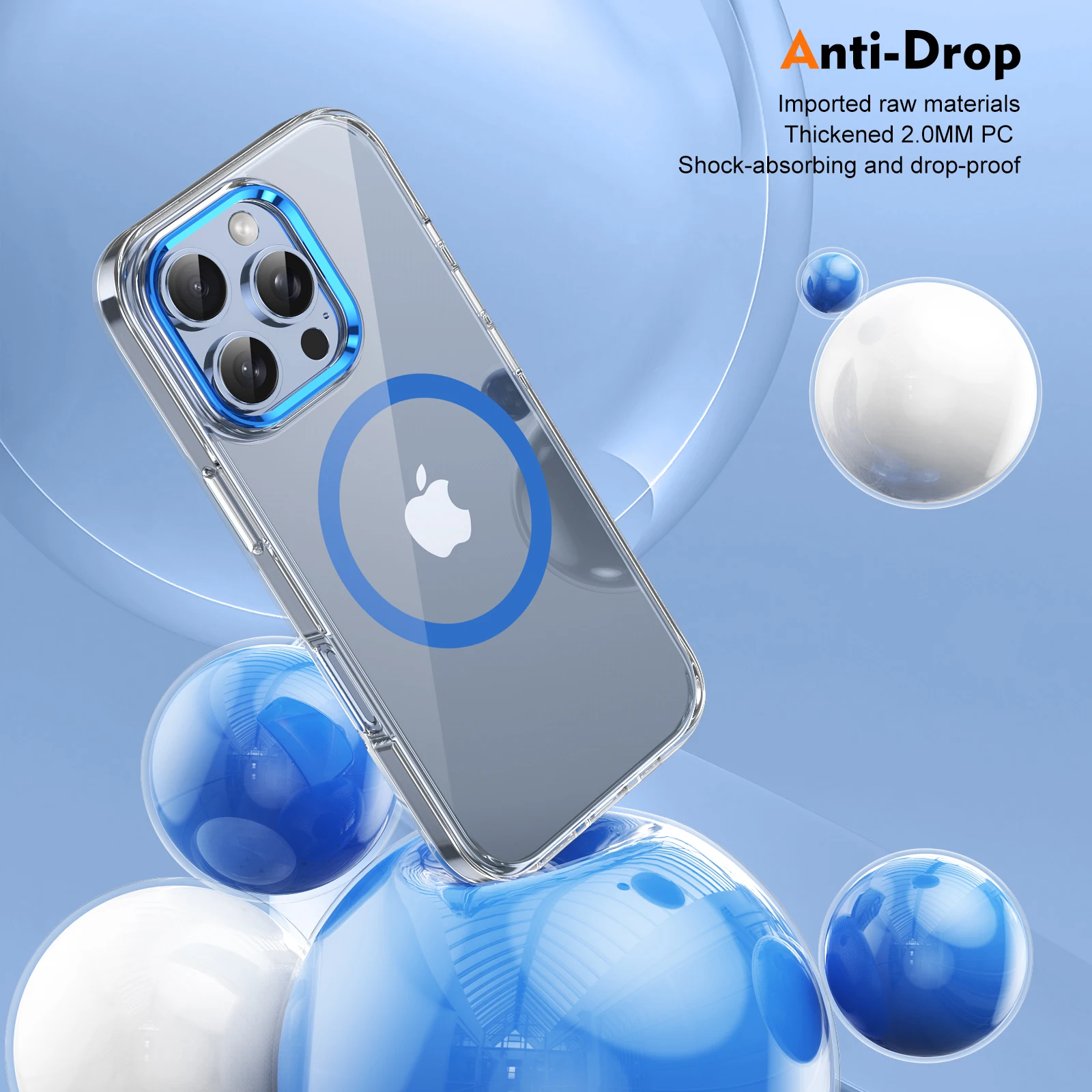 

For Magsafe Magnetic Wireless Charging Phone Case for Iphone 16 15 14 13 12 Plus Pro Max Camera Bracket Shockproof Back Cover