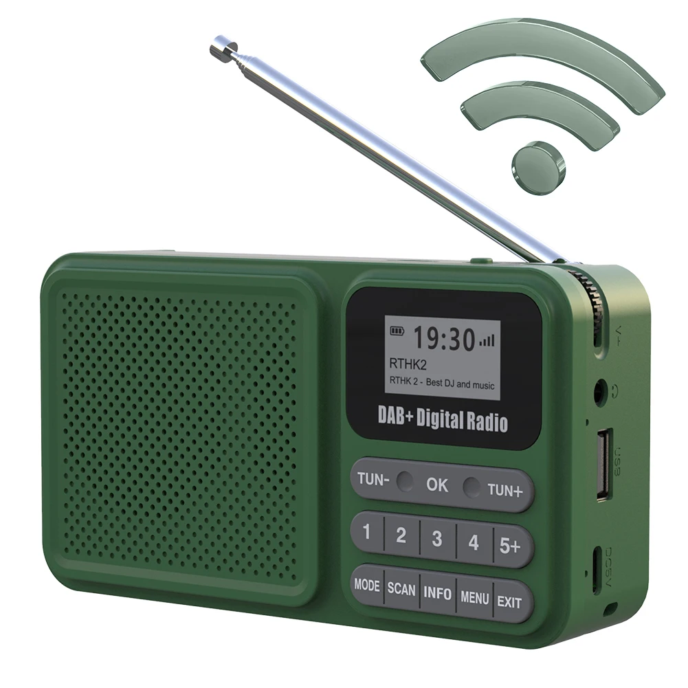 

FM Radio Bluetooth-Compatible Solar Powered/Rechargable Emergency Radio Receiver Supports U Disk TF Card MP3 Play LCD Display