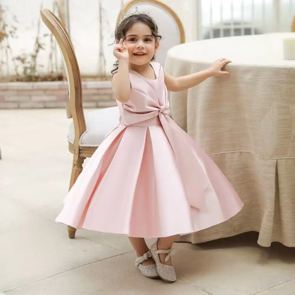 

Girls Dress Bow Cute Princess 2025 New Sequined Layer Suspender Gorgeous Fluffy Mesh Dresses 73-120CM