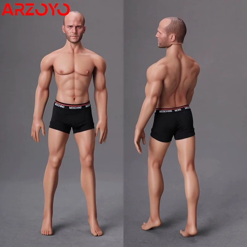 LDDOLL 30cm 1/6 Scale Male Flexible Seamless Body Soldier Suntan Silicone Action Figure Body Dolls Fit 1:6 Male Head Sculpts