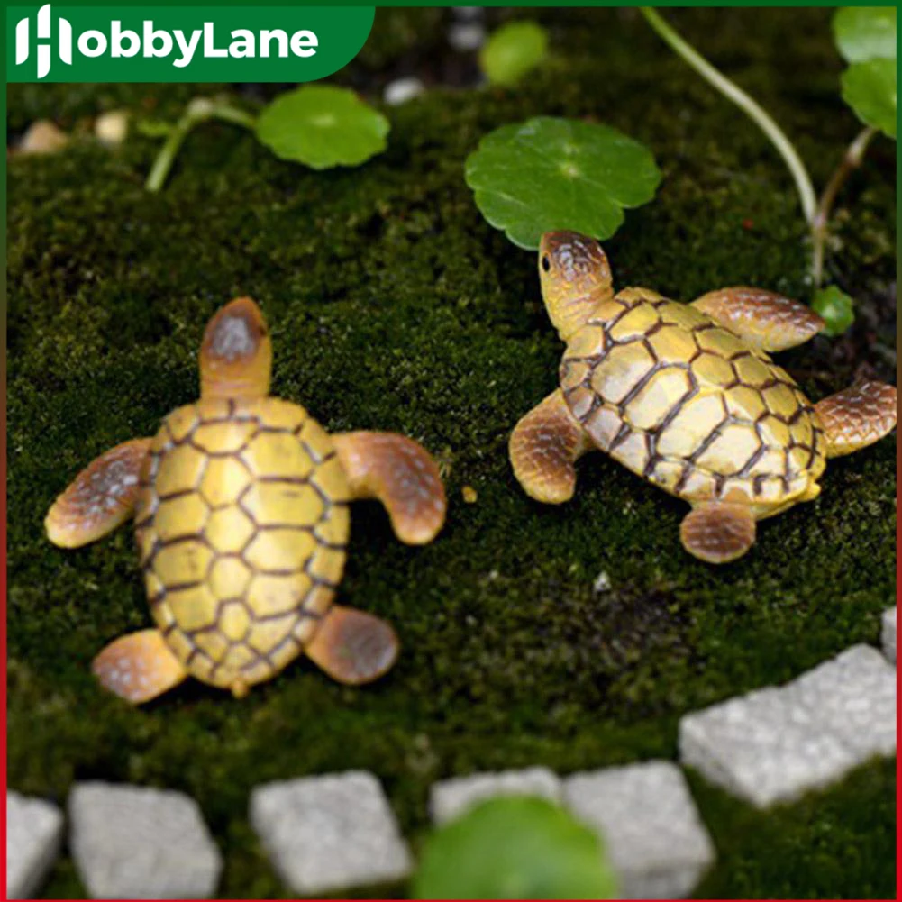 1PC Mini Turtle Model Resin Ornaments Fine Workmanship Layout Prop Aquarium Fish Tank Landscape Flowerpot Succulents Decoration