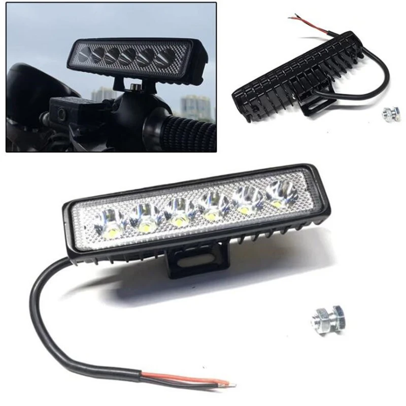 12V-24V Electric Scooter Headlight LED Eletronic Vehical Refit Lamp eBike Spotlight Floodlight Aluminum for Scooter Accessories