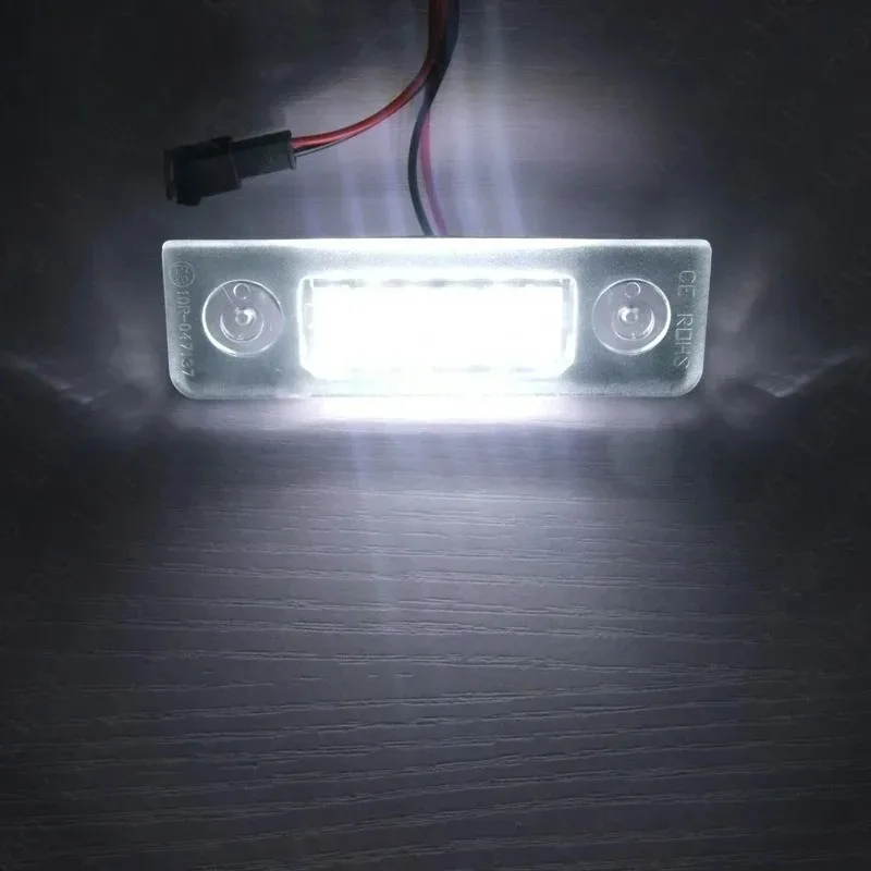 جديد ل 2 قطعة Canbus الأبيض خالية من الأخطاء LED رقم الترخيص لوحة ضوء اوكتافيا MKII 1Z A5 09-13 Roomster 5J 06-10 العلامة الخلفية L #4