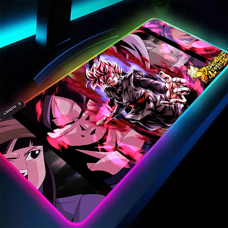 

Dragon Ball Z LED Mouse Pad DBZ 90x40cm Large Gamer Keyboard RGB Desk Mouse Mat Carpet Backlight Gaming Mini Pc Notbook Mousepad