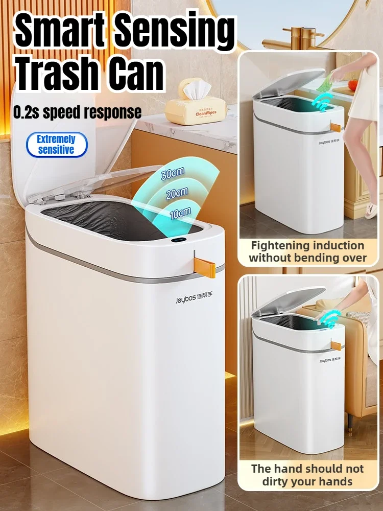 Intelligent Induction Trash Can Narrow Waterproof Trash Bin Toilet Automatic Packing Bag Electric Wastebin Kitchen Accessories