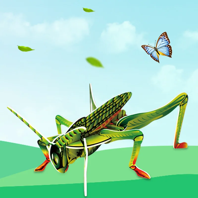 Paper Insect 3D Three-dimensional Puzzle Cognitive Handmade Children's Advanced Educational Toys Assembly Model Splicing