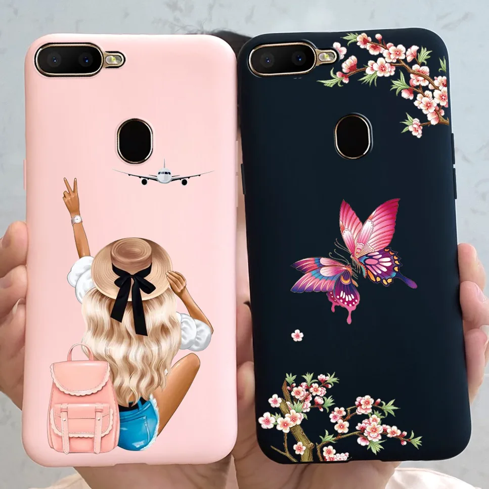 Cover For Oppo A5s CPH1909 Case Flower Butterfly Soft Silicone Shockproof Back Cover For Oppo A5s OPPO AX5s 6.2