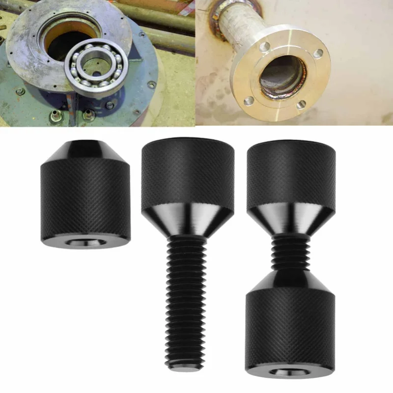 2 uds brida 2 agujeros Pin 1 1/8 pulgadas de diámetro pasador de alineación de brida de aleación de aluminio para orificios de perno de 3/8 a 1,0 pulgadas