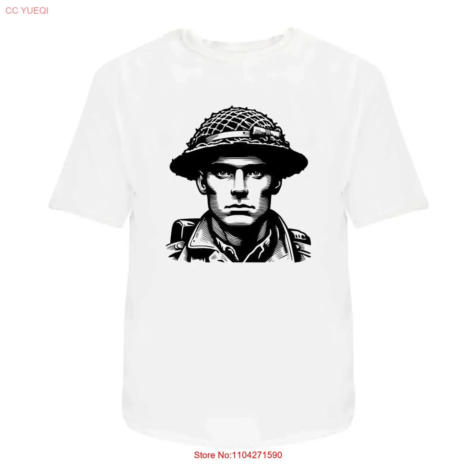 'Soldier Portrait' T Shirt 100 Cotton S XXL TA056033 vintage Washed Comfortable fashion Unisex Stretched designer clothes