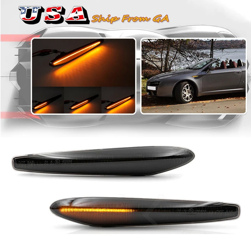 

Для Alfa Romeo 159 typ 939 2005-2012 Brera typ 939 2005-2012 мигалка автомобиля динамический боковой габаритный фонарь