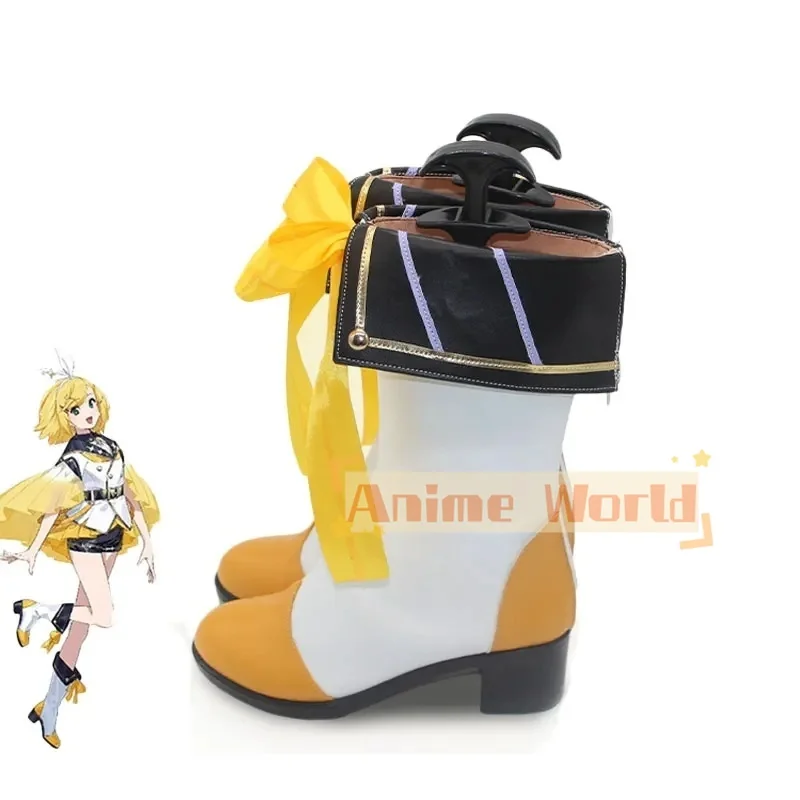 15th Anniversary Rin Cosplay Shoes Halloween Carnival Boots PU Leather Shoes Cosplay Props Custom Made