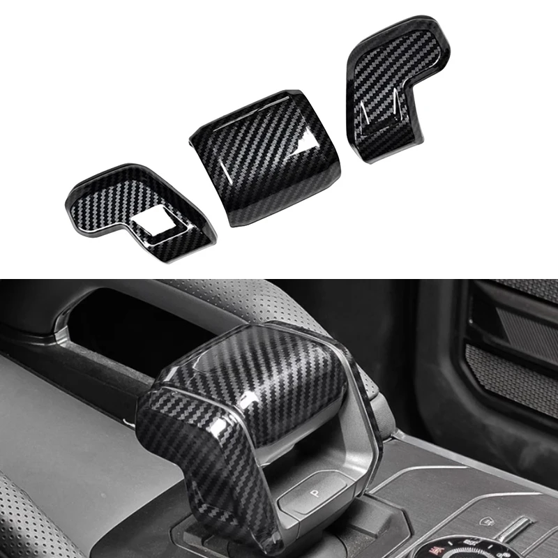 Car Gear Head Protective Cover Fit for Chery JETOUR Traveler 2023 Modified Gear Lever Cover Carbon Fiber Interior Accessories