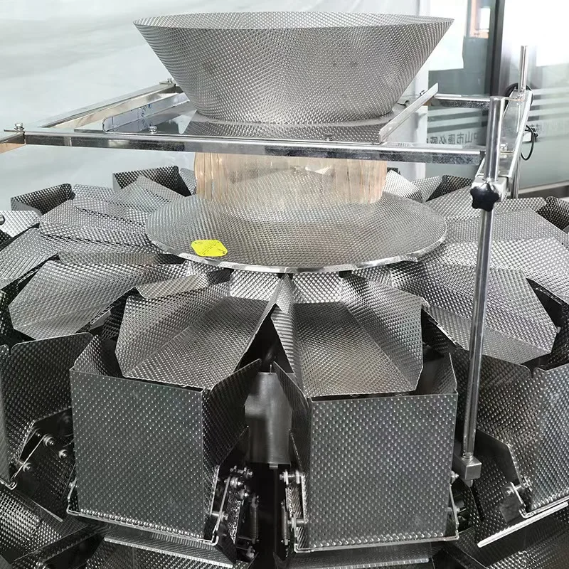 Gold SellerAutomatic Multihead Weigher 16 Heads Salad Weighing Machines 7.5L Hopper Potato Onion Tomato Packaging Machine
