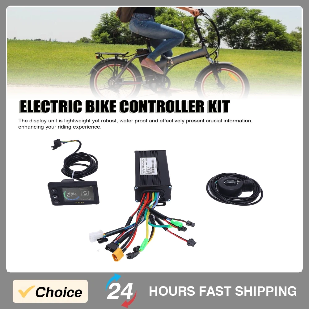 

Комплект контроллера электрического велосипеда Прочный, простой в использовании 36 В, 48 В, 26 А, 3-режимный контроллер с 130X дроссельной заслонкой для большого пальца S869, цветная панель дисплея