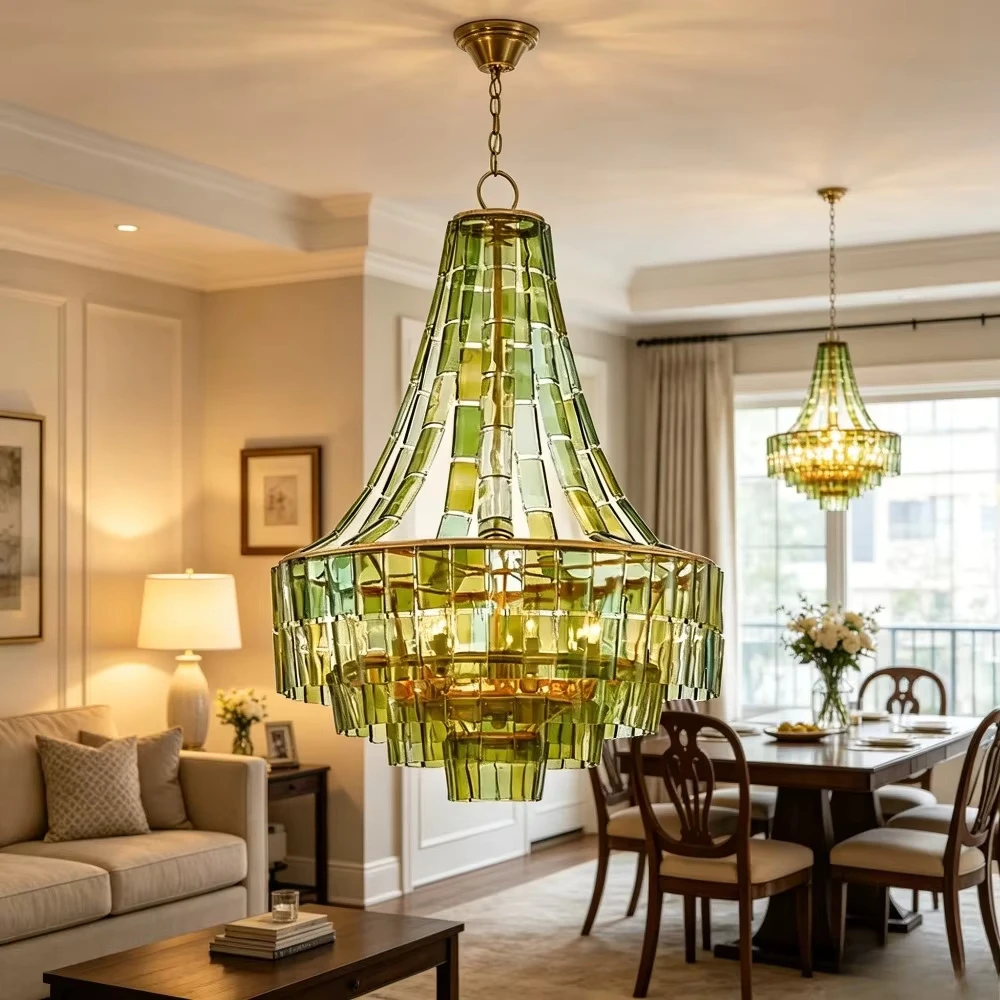 Light Luxury Modern Duplex Building LED Crystal Chandelier Hall Exhibition Hall Modern Living Room Hotel Lobby Chandelier
