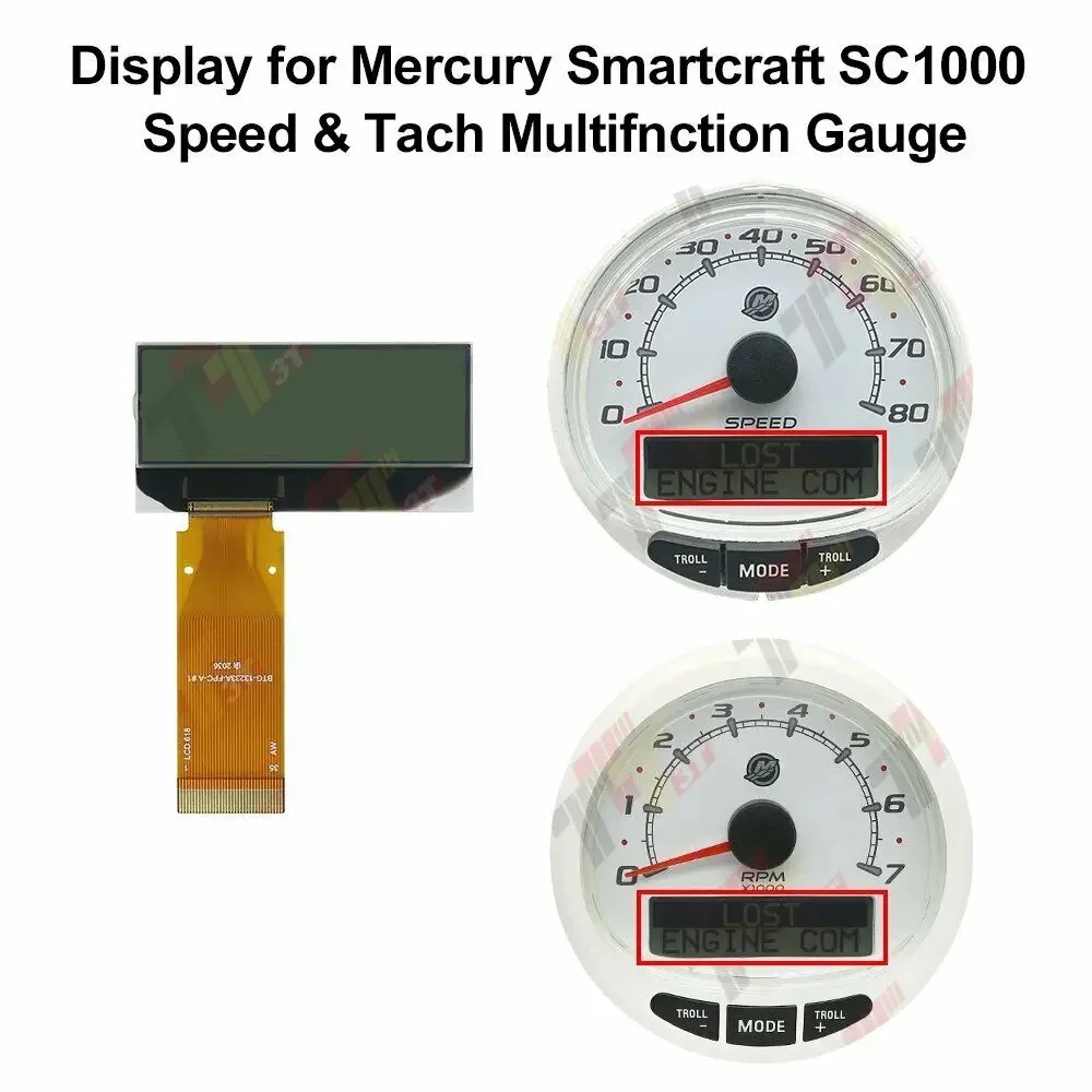 ЖК-дисплей приборной панели для Mercury Smartcraft SC1000, спидометр, тахометр, многофункциональный датчик ЖК-дисплей приборной панели для Mercury Smartcraft SC1000, спидометр, тахометр, многофункциональный датчик