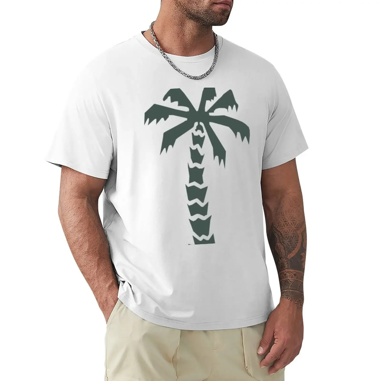 Afrika Korps Palm Tree T-Shirt T-Shirt boys animal print sublime aesthetic clothes heavy weight t shirts for men Summer fashion