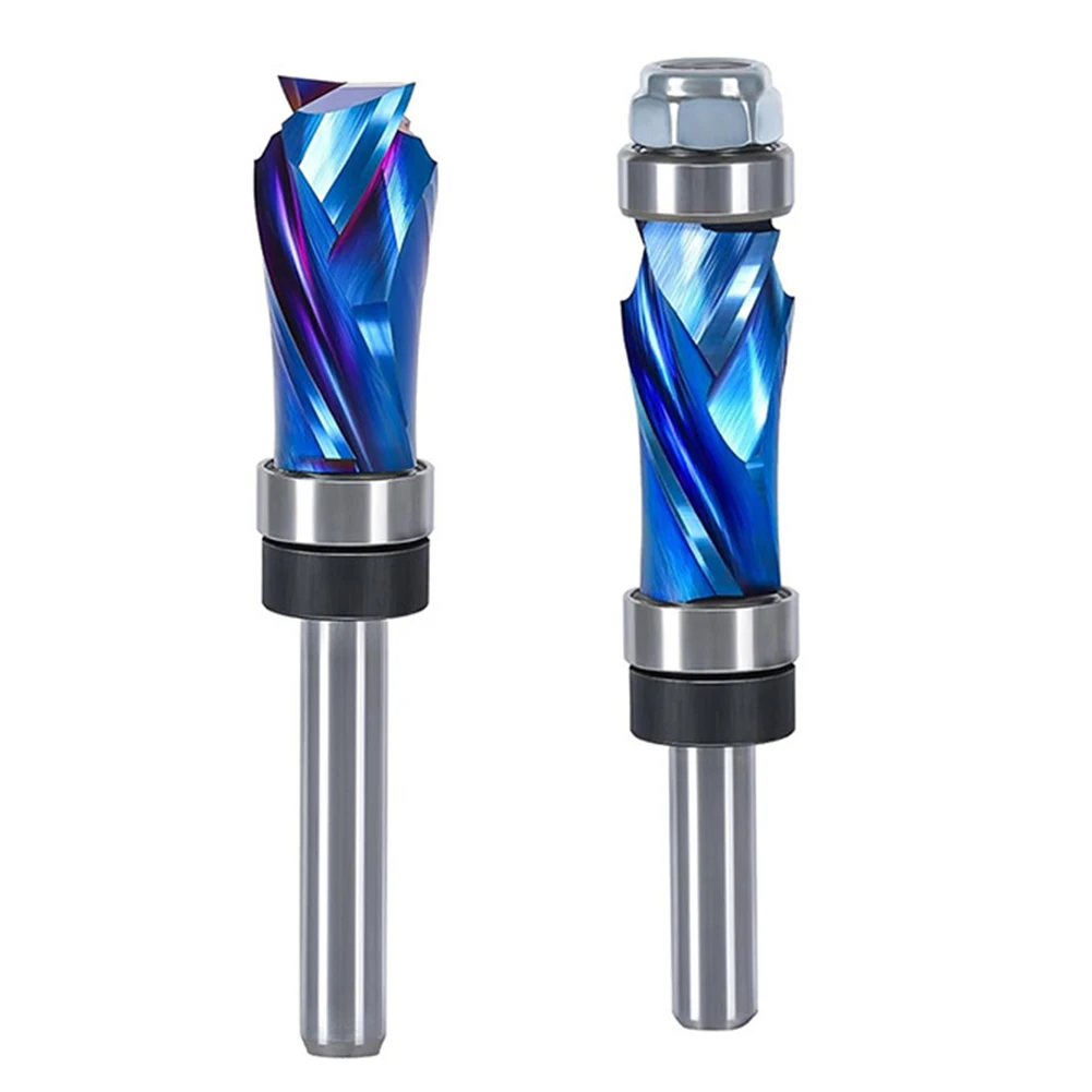 /Carbide /Spiral /Up Down Flush Trim Router Bit 6.35mm Shank For Woodworking Pattern Template Cutting Tool