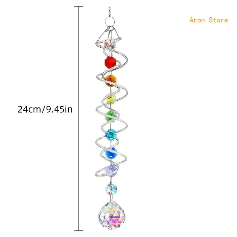 Garden Decorations Colorful Crystal Wind Chimes Rainbows Suncatchers Home Decors H3CF