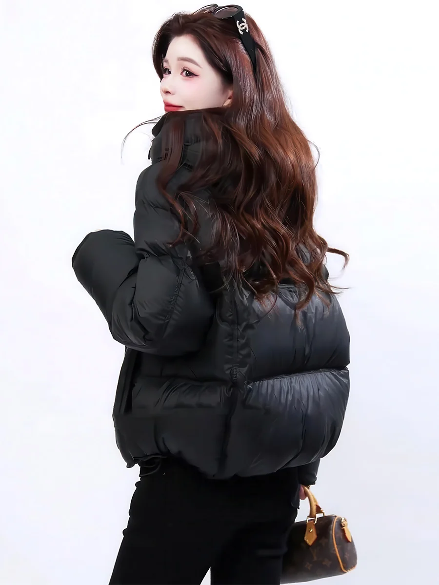 

ort Puffer Jaet Women's Winter Thiened Warm Bread Sle Coat Bla Du down Hooded Casual Ci Wear Zipper Closure