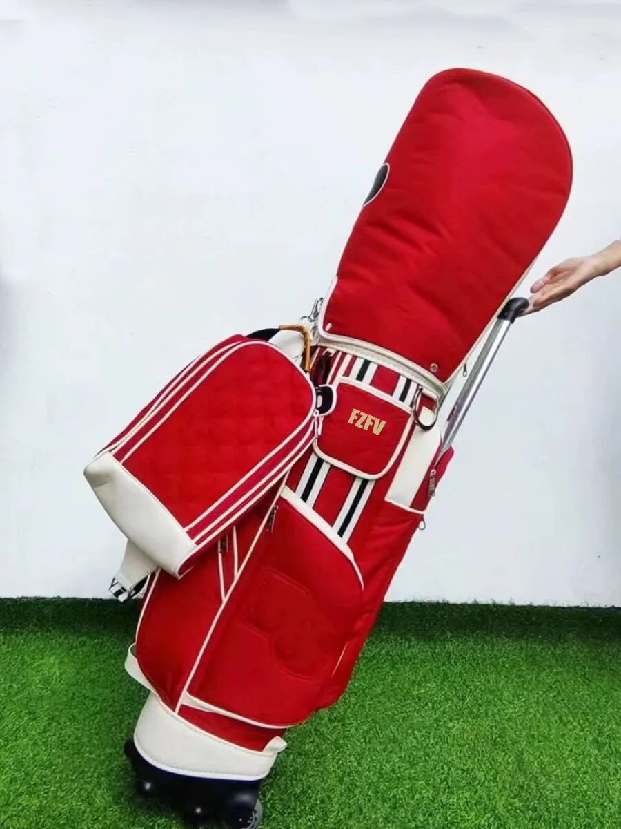 Bolsa de Golf Coreana de Pu impermeable para hombres y mujeres, bolsa de tela con ruedas, 2025