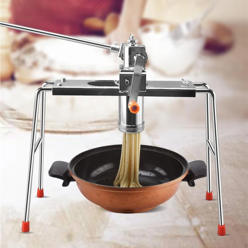 홈 스테인레스 스틸 수동 국수 파스타 메이커 국수 프레스 기계 파스타 커터