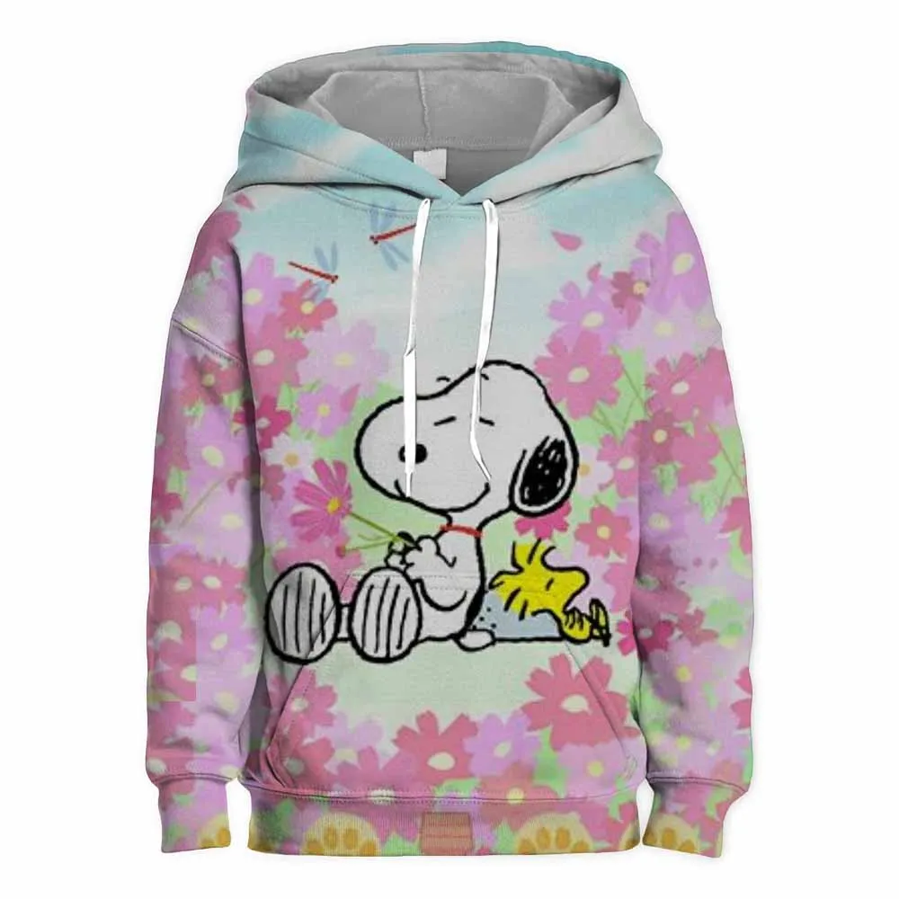 Boys and girls fall new fashion Snoopy cartoon cartoon children's pullover printed children's hoodie baby sweatshirt clothes