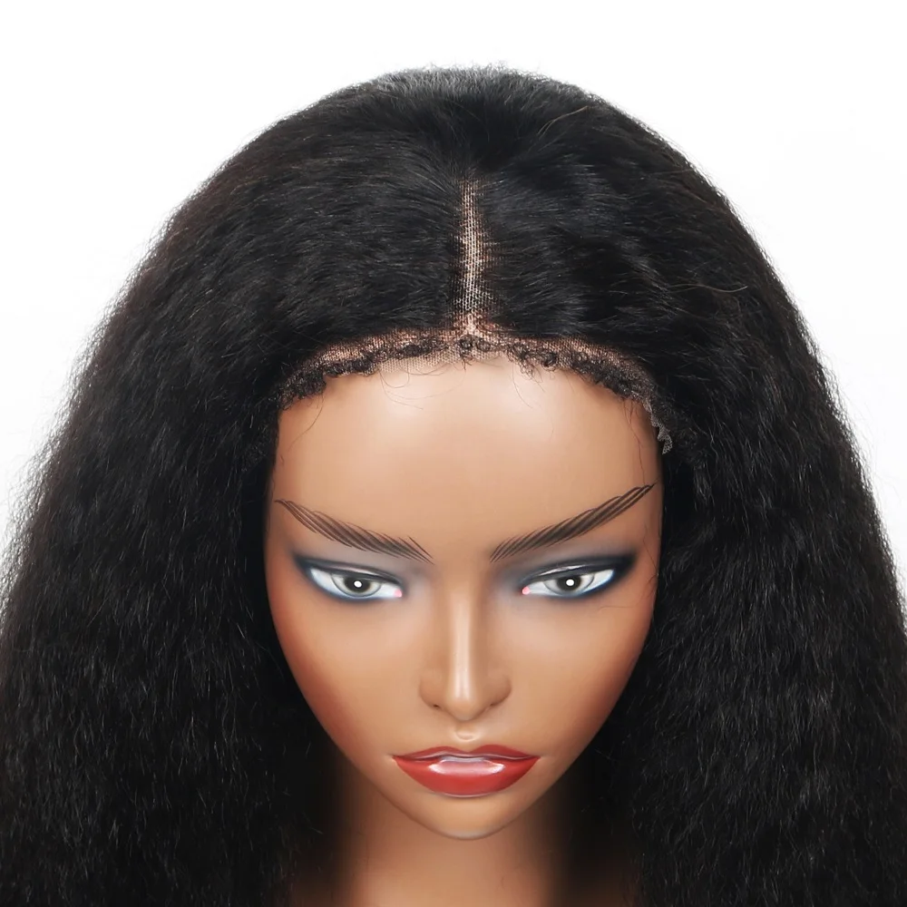 

6x4 Lace Front Pre Cut Plucked Bleached Knots Human Hair Glueless Wigs Bye Bye Knots Yaki Straight Bob Glueless Wigs Human Hair