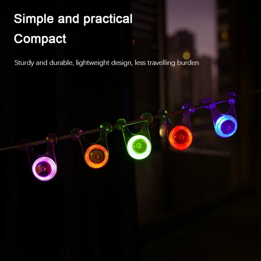 5 Pcs Small Lights LED Tent Lamp Rope Hanging Warning Tail Lights Silicone Camping Flashing Lamps Camping Decorative Torch