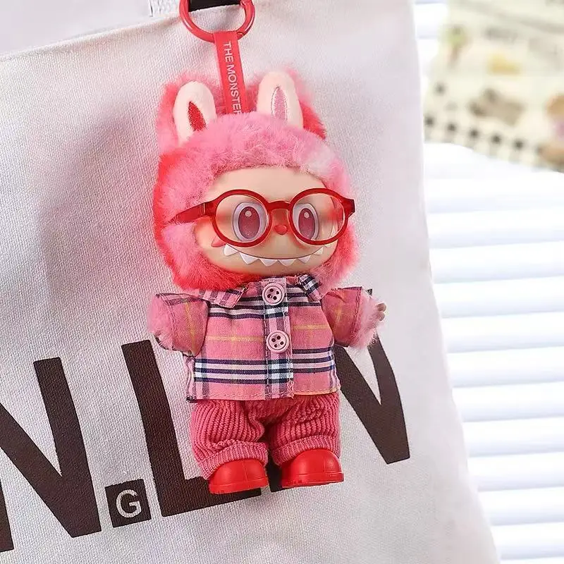 

DIY accessories for labubu V1 V2 shoes without lenses glasses stylish plastic headphone set plush doll decoration birthday gift