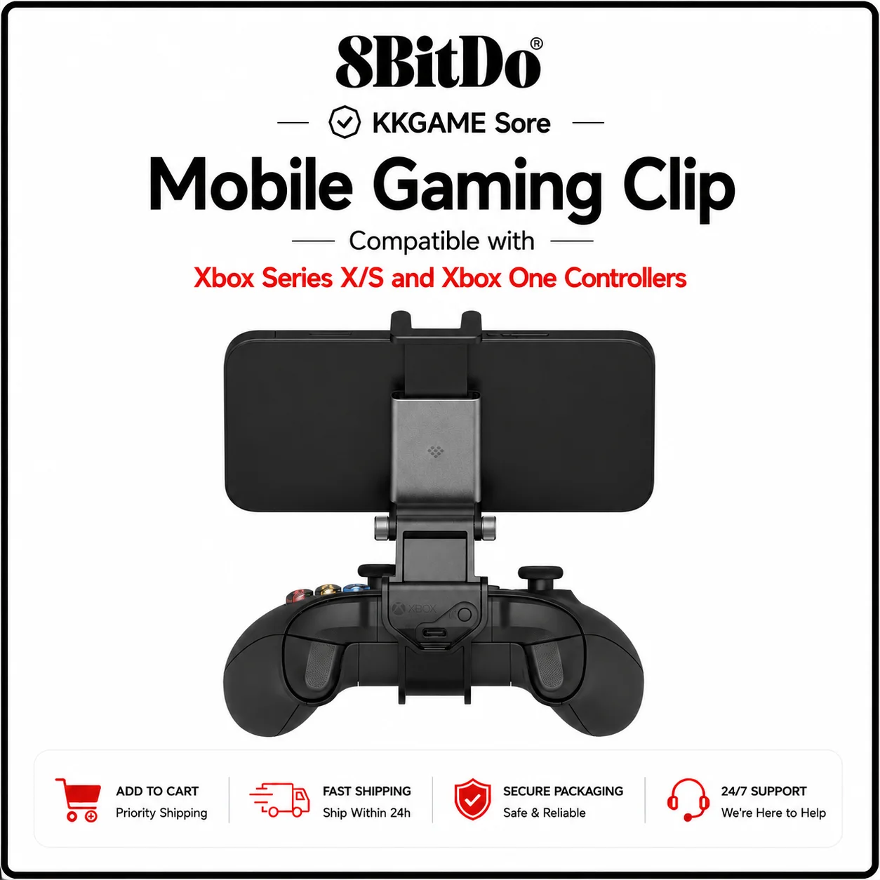 Gaming Accessories For Phone - 8BitDo Mobile Gaming Clip Handyhalterung für