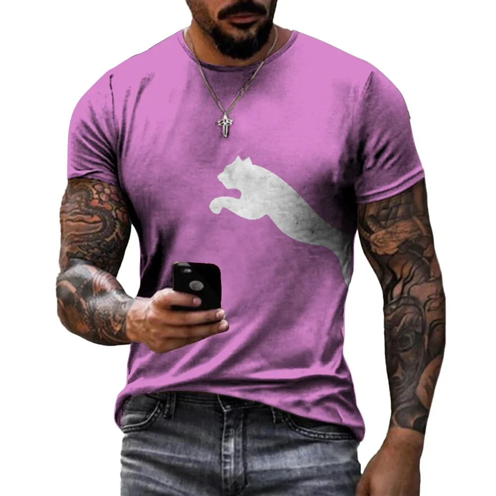 Vintage T-Shirt For Men Wolf Leopard Pattern 3D Printed Casual Round Neck Shirt Quick-Drying Exquisite Oversized Men's Clothing image 6