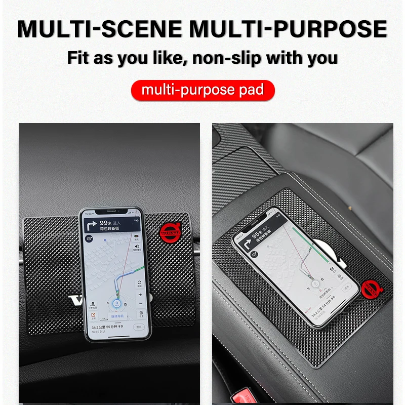 Car Anti-Slip Mat Dashboard Phone Holder Anti-Skid Pad For Volvo XC90 S60 V40 XC60 S80 S40 V70 V50 S90 T6 V60 V90 XC40 XC70 C30