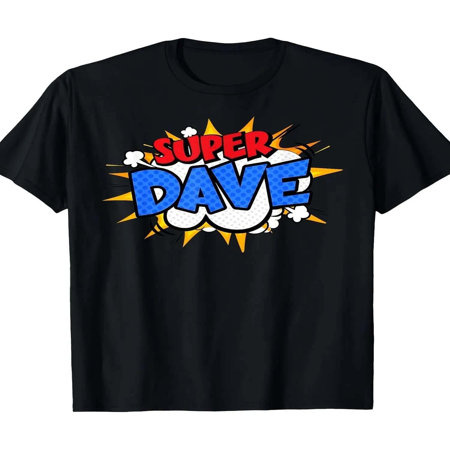 Super Dave Cartoon Graphic T Shirt 100 Crew Neck Tee Casual Loose Fit Short Sleeve Shirt for Adults All Season Knit Fabric with Digital Heat Transfer Regular Length Funny Comic Design Same Style Everyday Wear Shirt, Art Print Tshirt